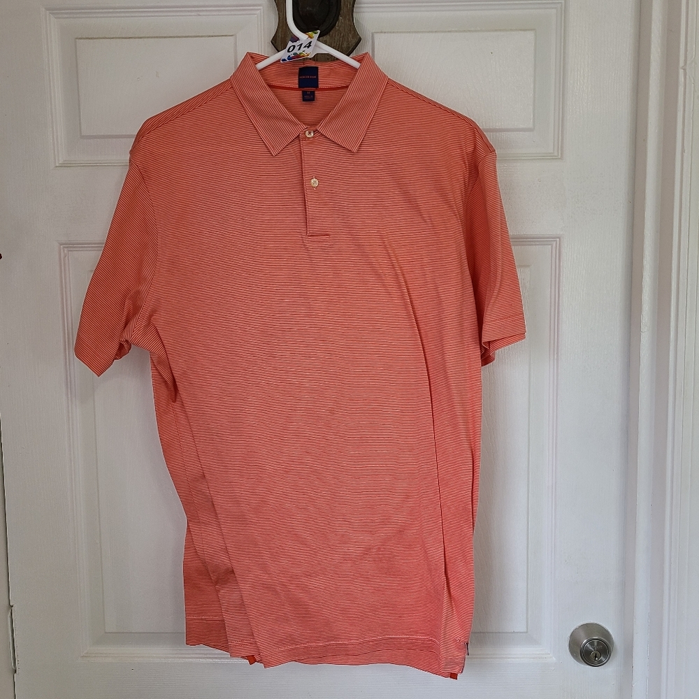 (862) Mercer Blue Men's Short Sleeve Polo Shirt, Size: Medium Color: Peach